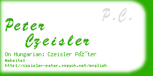 peter czeisler business card